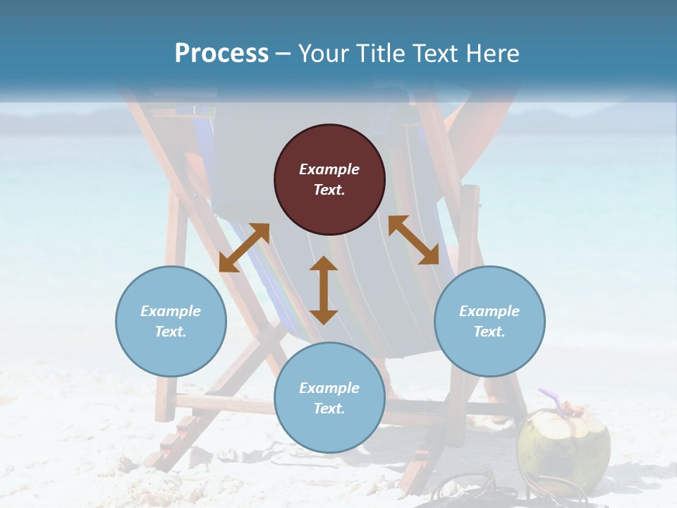 A Person Sitting In A Beach Chair On The Beach PowerPoint Template
