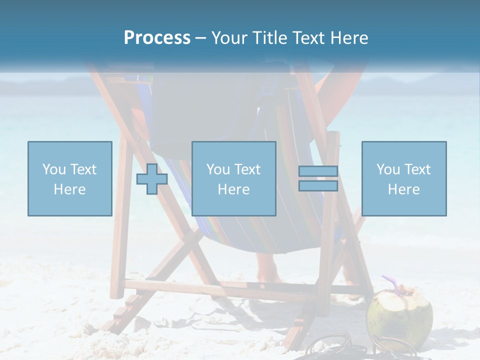 A Person Sitting In A Beach Chair On The Beach PowerPoint Template
