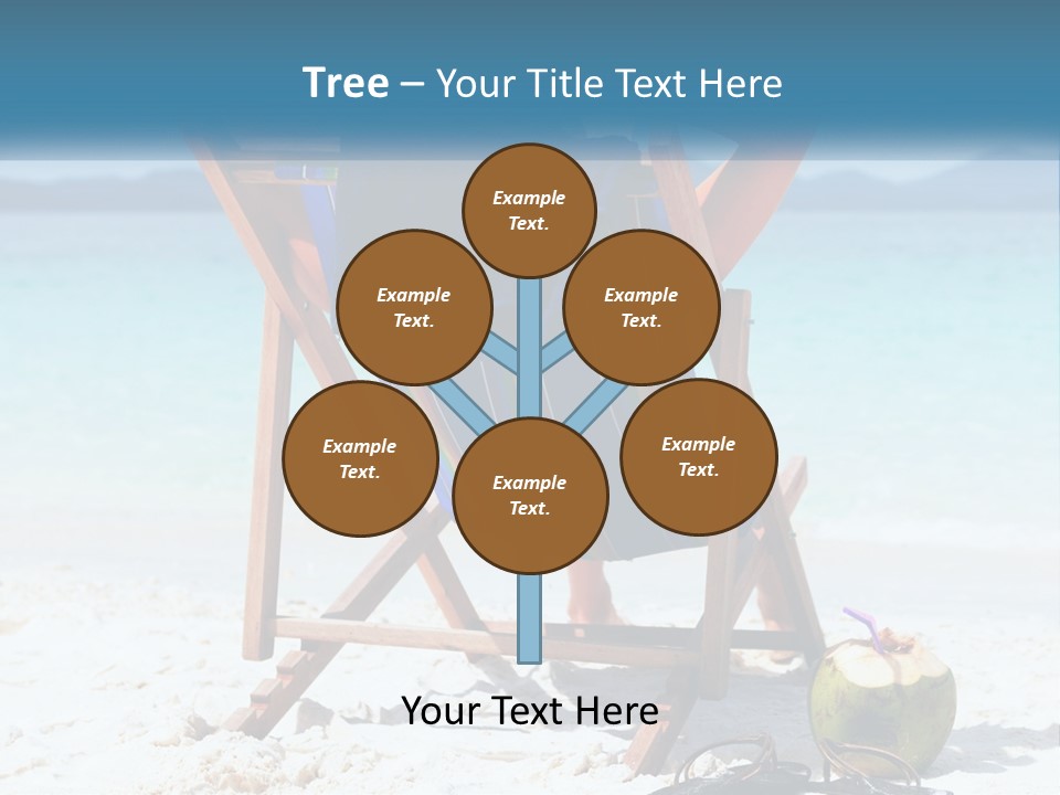 A Person Sitting In A Beach Chair On The Beach PowerPoint Template
