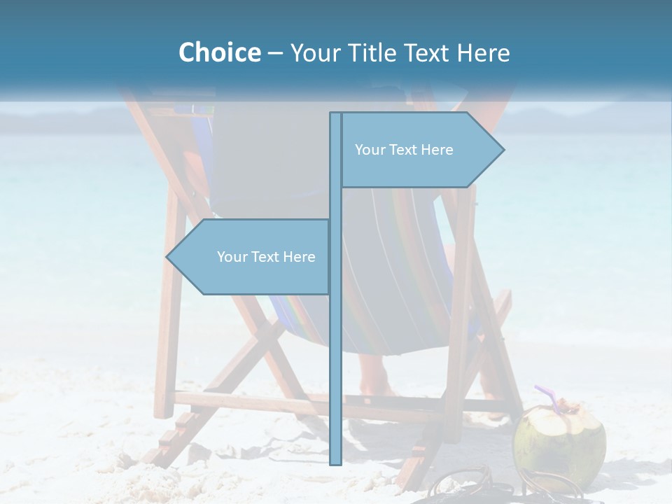 A Person Sitting In A Beach Chair On The Beach PowerPoint Template