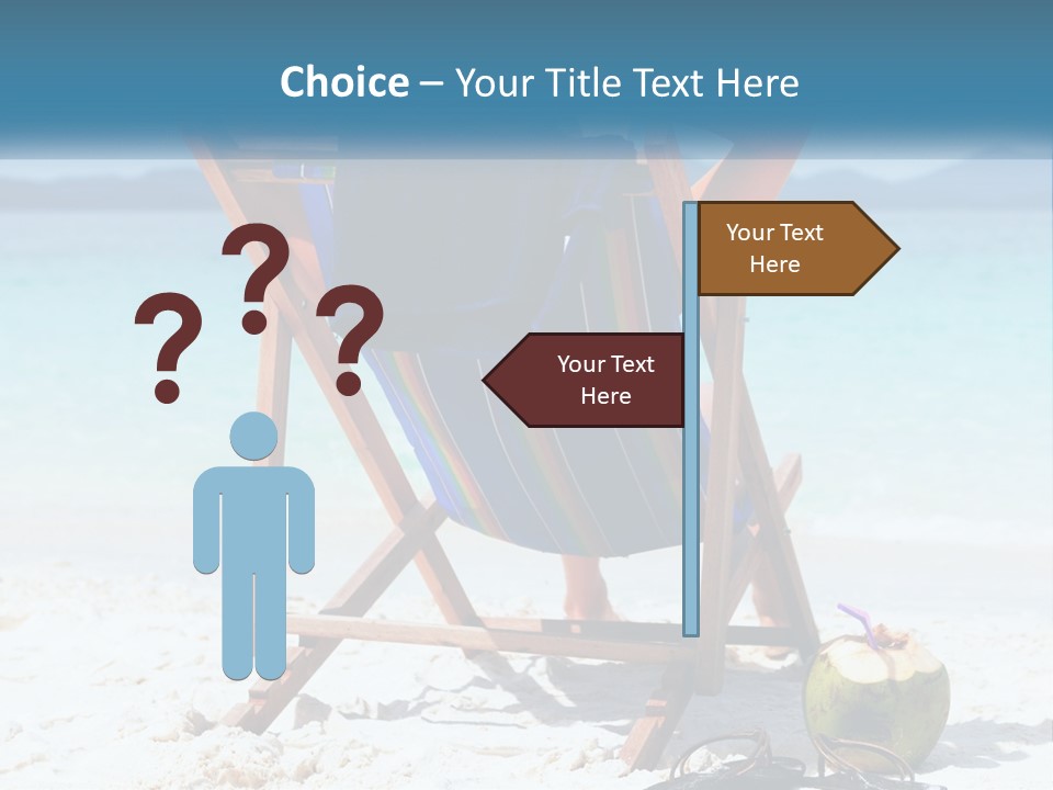 A Person Sitting In A Beach Chair On The Beach PowerPoint Template