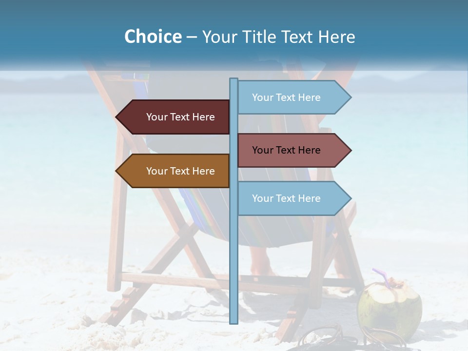 A Person Sitting In A Beach Chair On The Beach PowerPoint Template