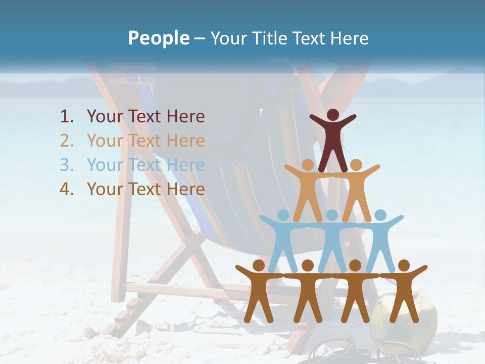 A Person Sitting In A Beach Chair On The Beach PowerPoint Template