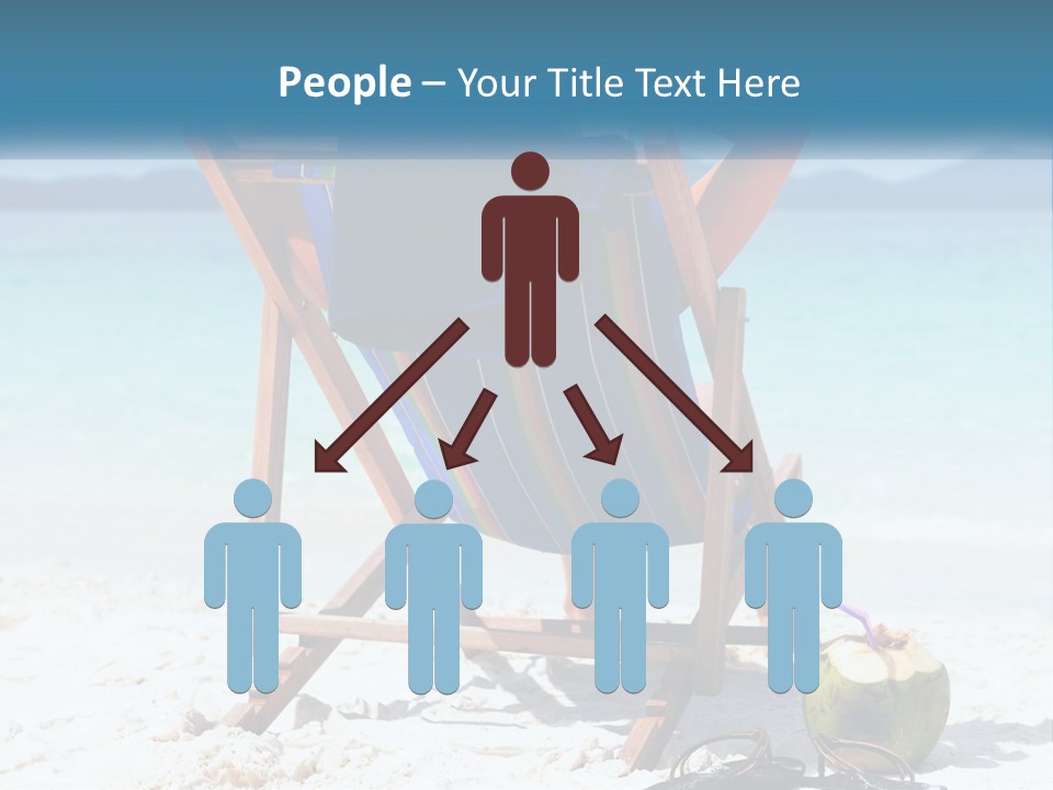 A Person Sitting In A Beach Chair On The Beach PowerPoint Template