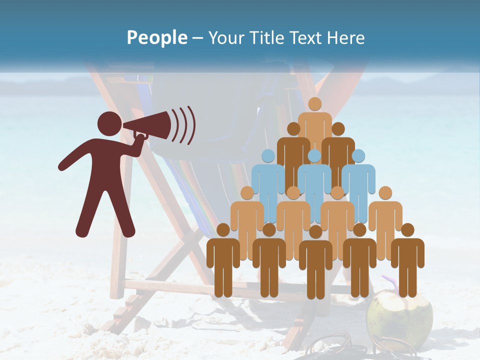 A Person Sitting In A Beach Chair On The Beach PowerPoint Template