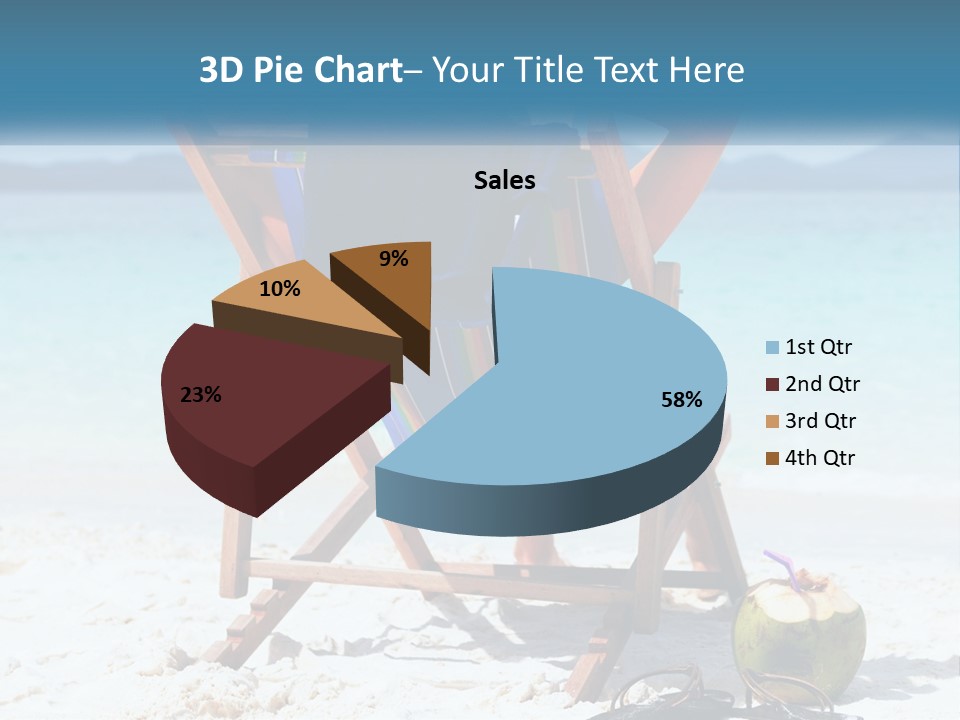 A Person Sitting In A Beach Chair On The Beach PowerPoint Template