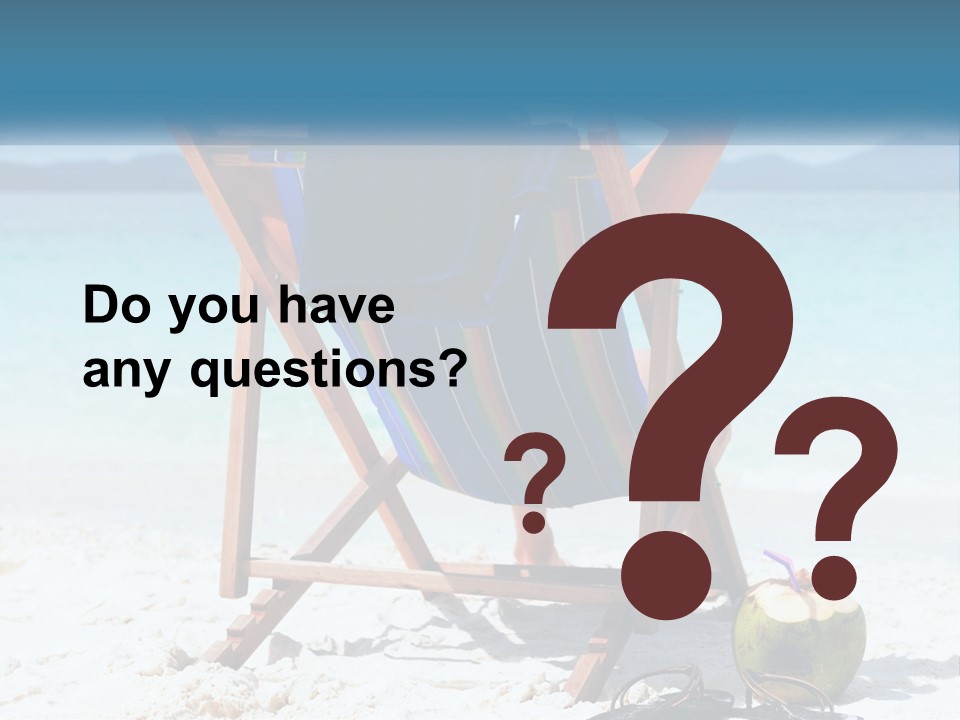 A Person Sitting In A Beach Chair On The Beach PowerPoint Template