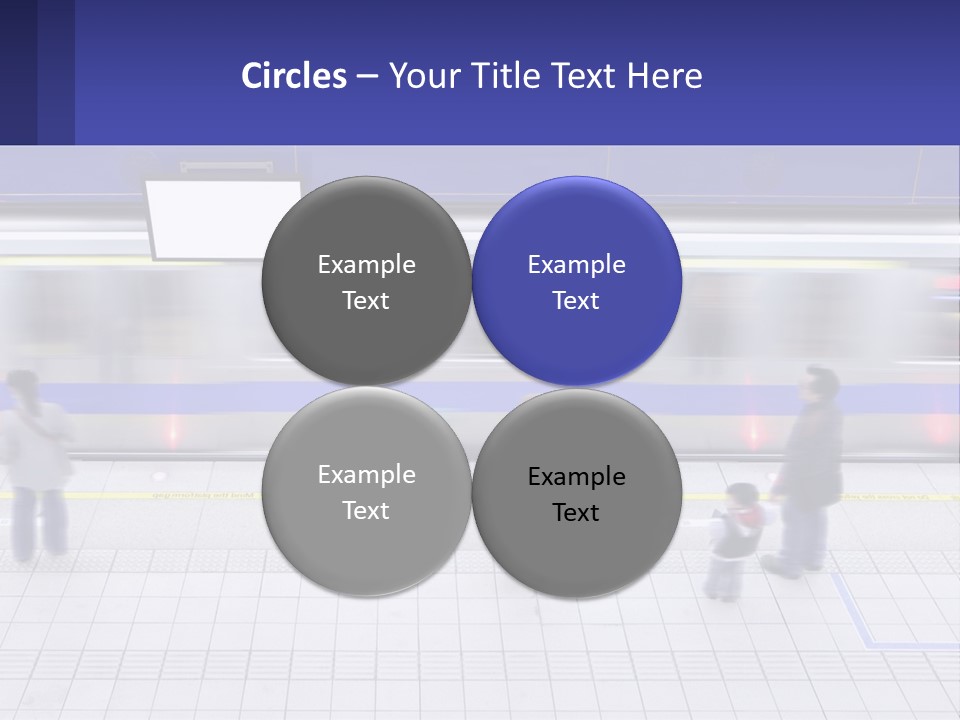 A Group Of People Standing In Front Of A Train PowerPoint Template