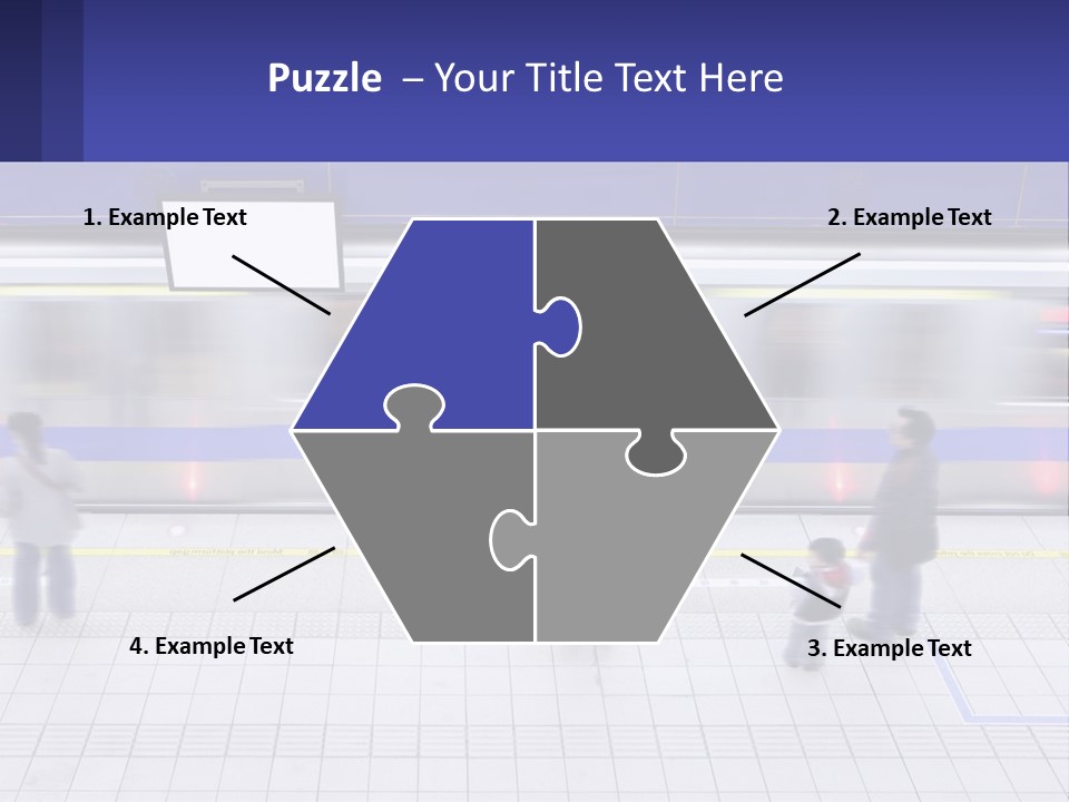 A Group Of People Standing In Front Of A Train PowerPoint Template