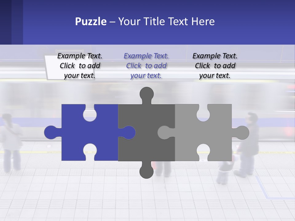 A Group Of People Standing In Front Of A Train PowerPoint Template