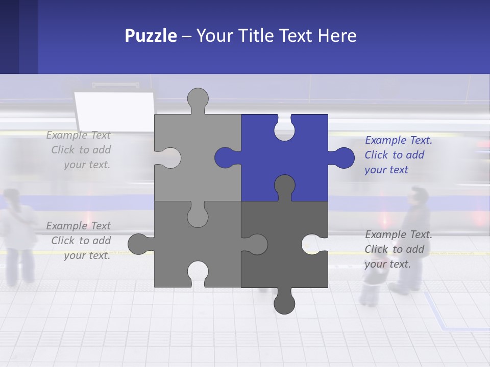 A Group Of People Standing In Front Of A Train PowerPoint Template