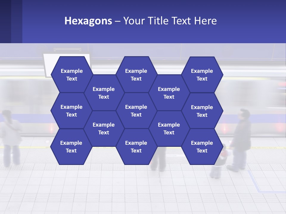 A Group Of People Standing In Front Of A Train PowerPoint Template