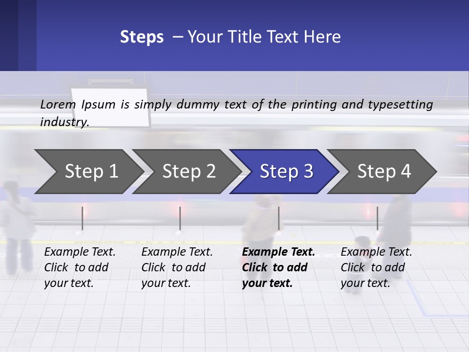 A Group Of People Standing In Front Of A Train PowerPoint Template
