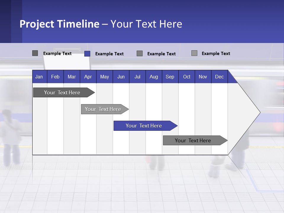 A Group Of People Standing In Front Of A Train PowerPoint Template