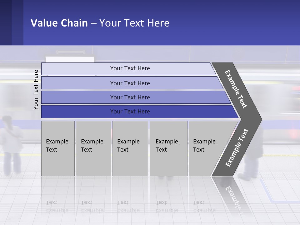 A Group Of People Standing In Front Of A Train PowerPoint Template
