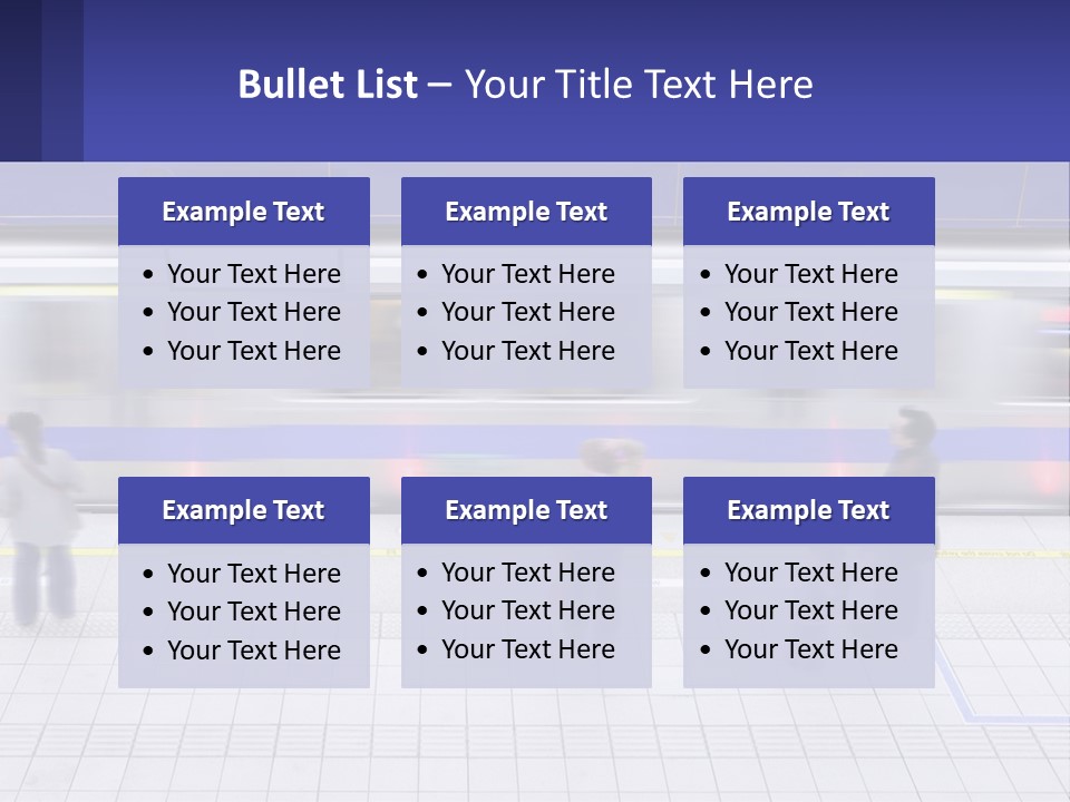 A Group Of People Standing In Front Of A Train PowerPoint Template