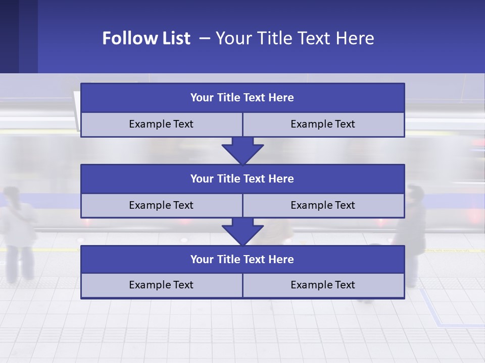 A Group Of People Standing In Front Of A Train PowerPoint Template
