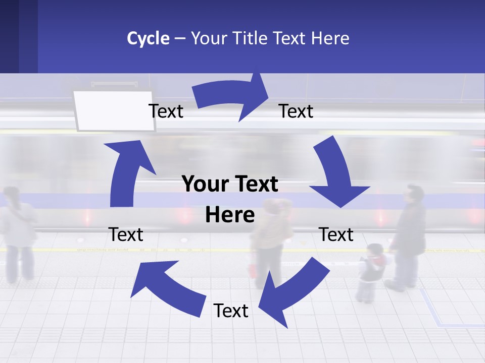 A Group Of People Standing In Front Of A Train PowerPoint Template