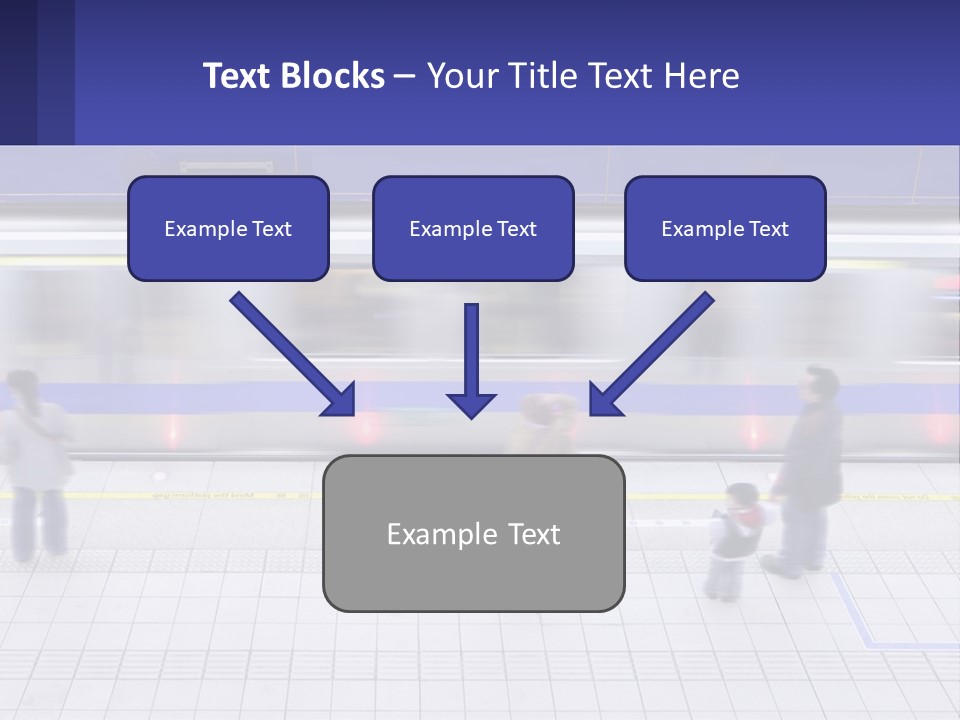 A Group Of People Standing In Front Of A Train PowerPoint Template
