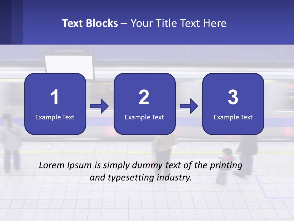 A Group Of People Standing In Front Of A Train PowerPoint Template