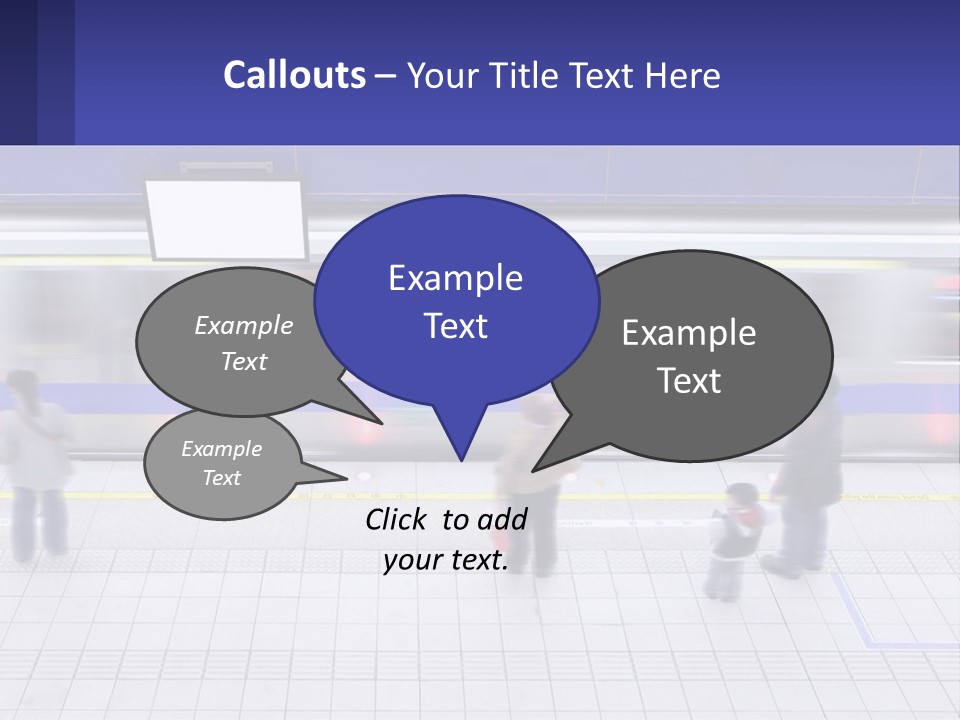 A Group Of People Standing In Front Of A Train PowerPoint Template