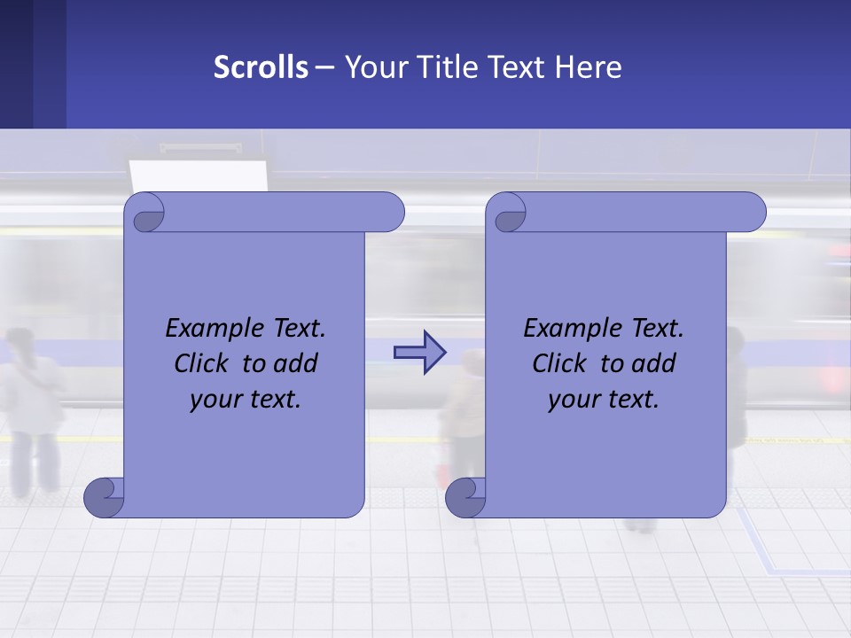A Group Of People Standing In Front Of A Train PowerPoint Template
