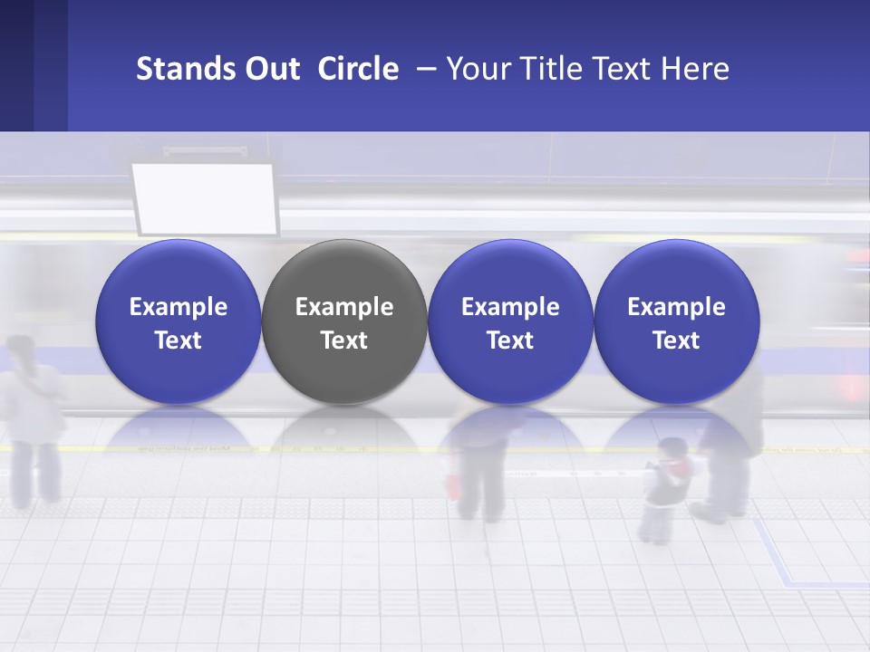 A Group Of People Standing In Front Of A Train PowerPoint Template