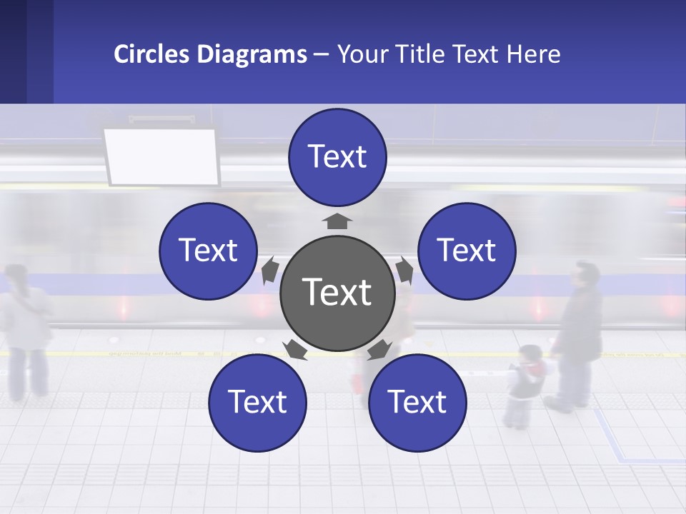 A Group Of People Standing In Front Of A Train PowerPoint Template