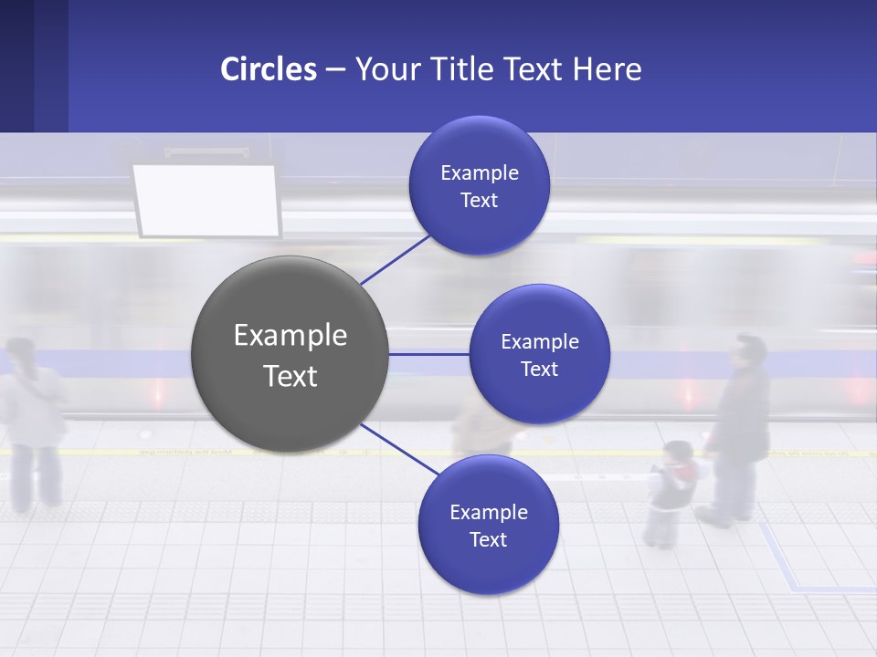 A Group Of People Standing In Front Of A Train PowerPoint Template