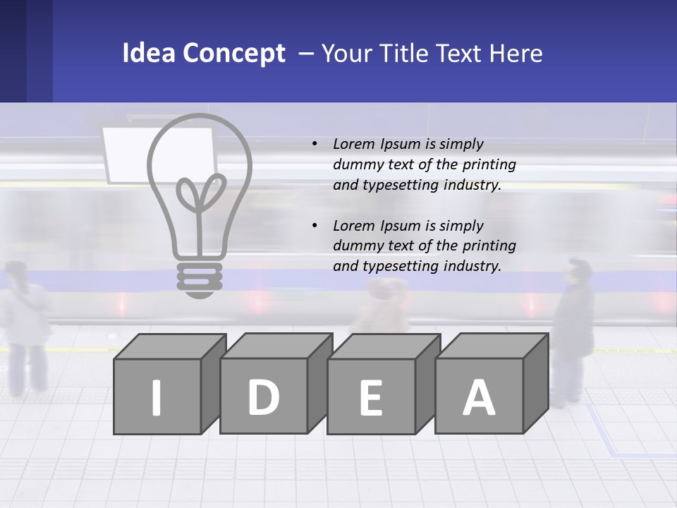 A Group Of People Standing In Front Of A Train PowerPoint Template