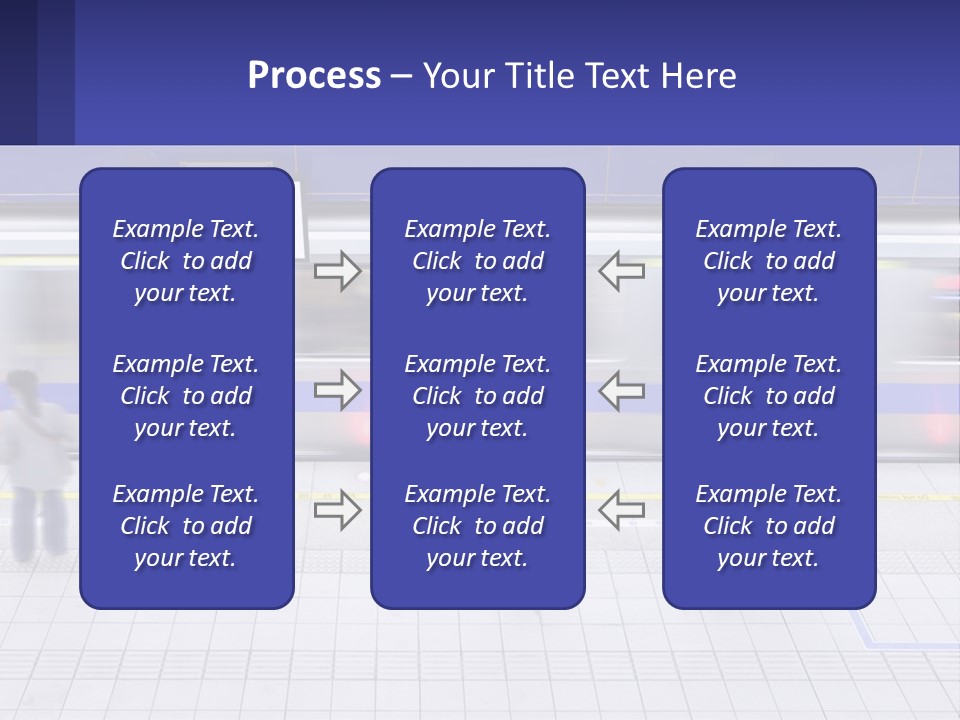 A Group Of People Standing In Front Of A Train PowerPoint Template