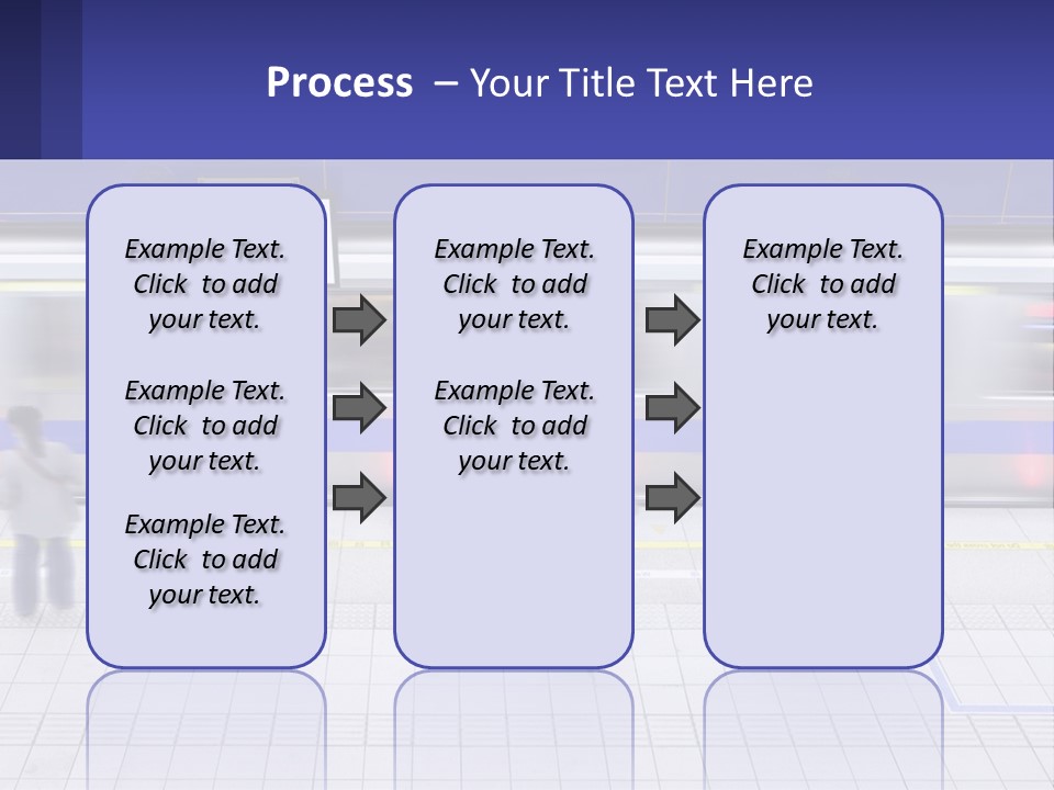 A Group Of People Standing In Front Of A Train PowerPoint Template