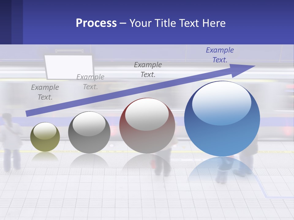 A Group Of People Standing In Front Of A Train PowerPoint Template
