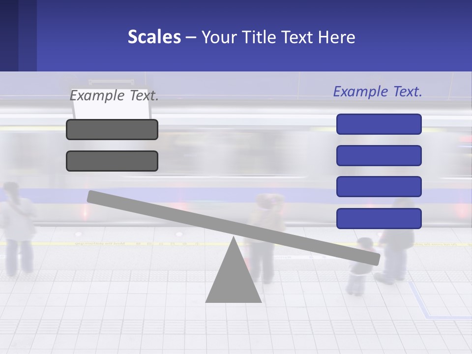 A Group Of People Standing In Front Of A Train PowerPoint Template