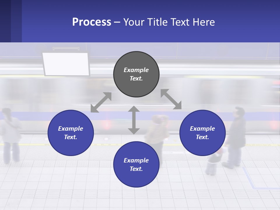 A Group Of People Standing In Front Of A Train PowerPoint Template