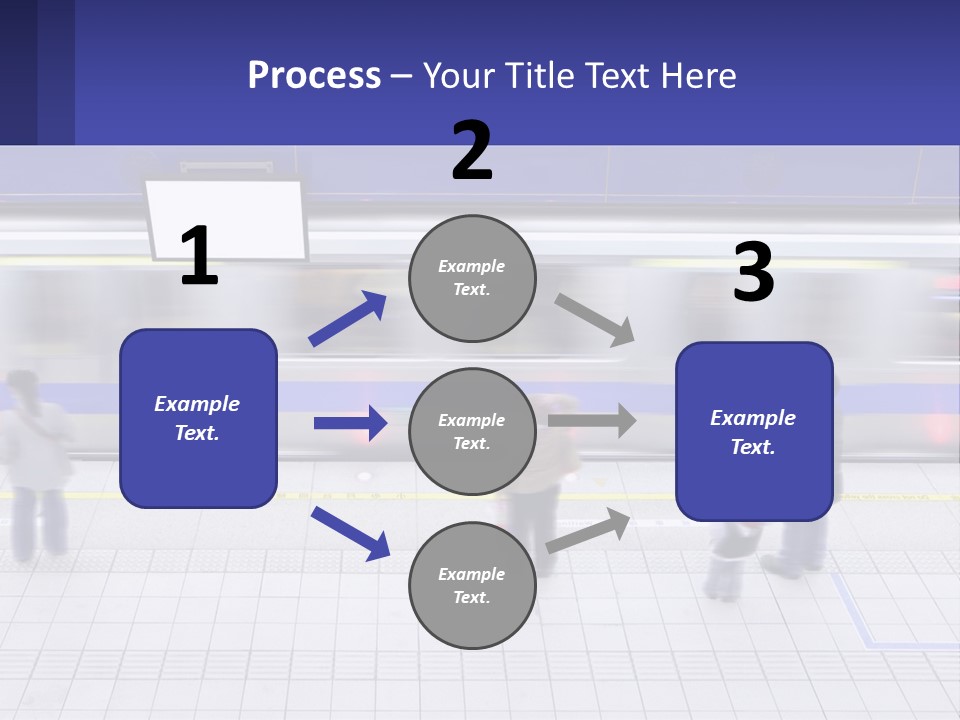 A Group Of People Standing In Front Of A Train PowerPoint Template