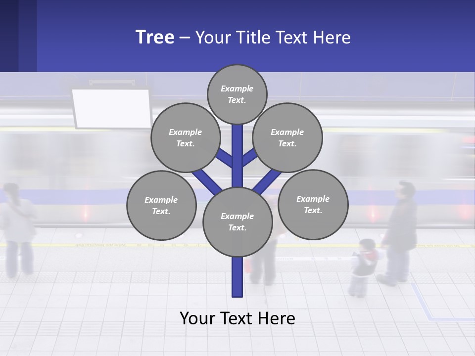 A Group Of People Standing In Front Of A Train PowerPoint Template