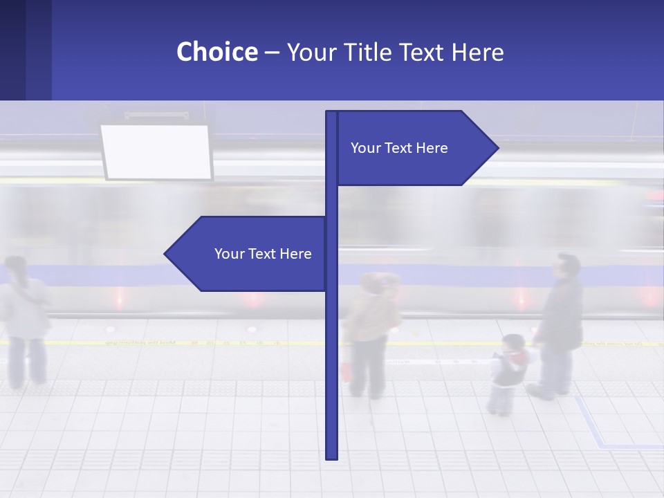 A Group Of People Standing In Front Of A Train PowerPoint Template