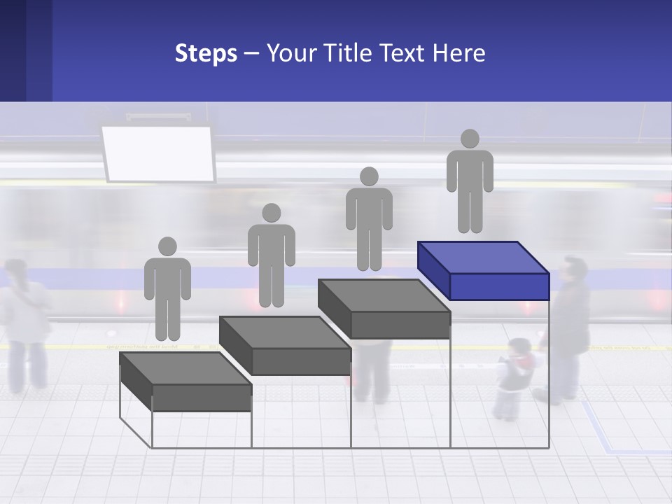 A Group Of People Standing In Front Of A Train PowerPoint Template