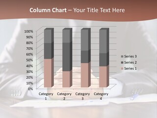 A Man In A Suit Sitting At A Table With His Hands Folded PowerPoint Template