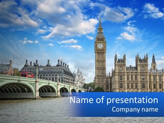 A Picture Of Big Ben And The Houses Of Parliament PowerPoint Template