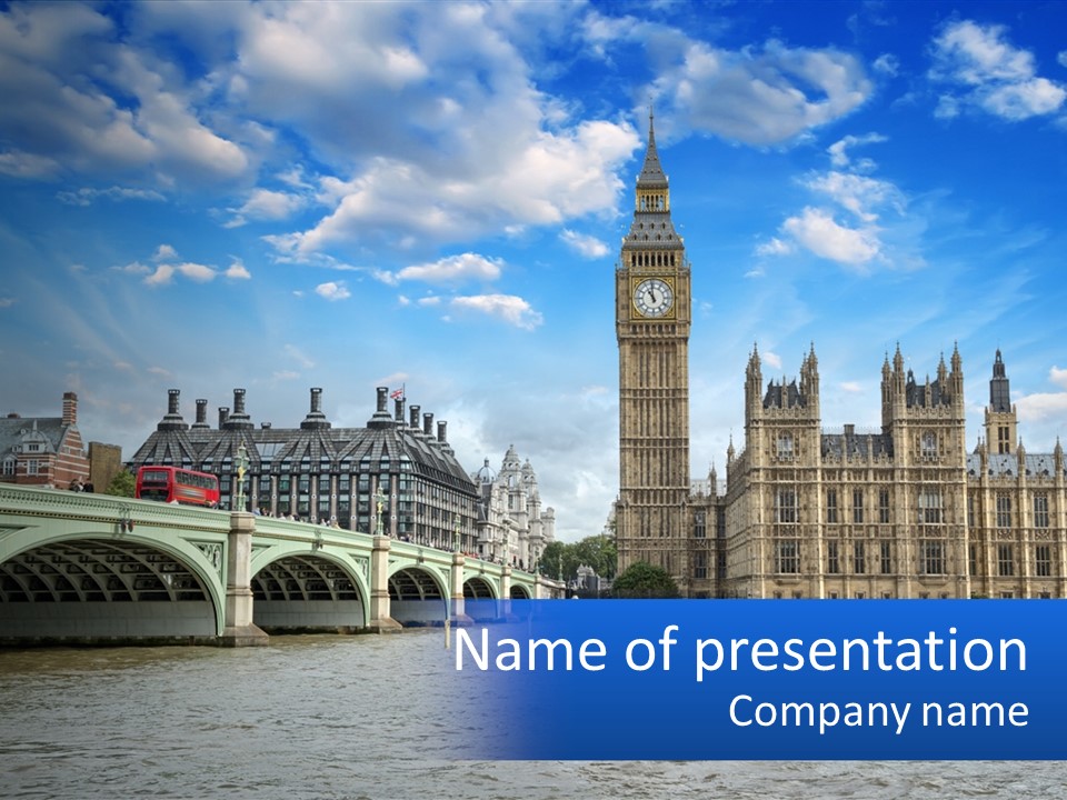 A Picture Of Big Ben And The Houses Of Parliament PowerPoint Template