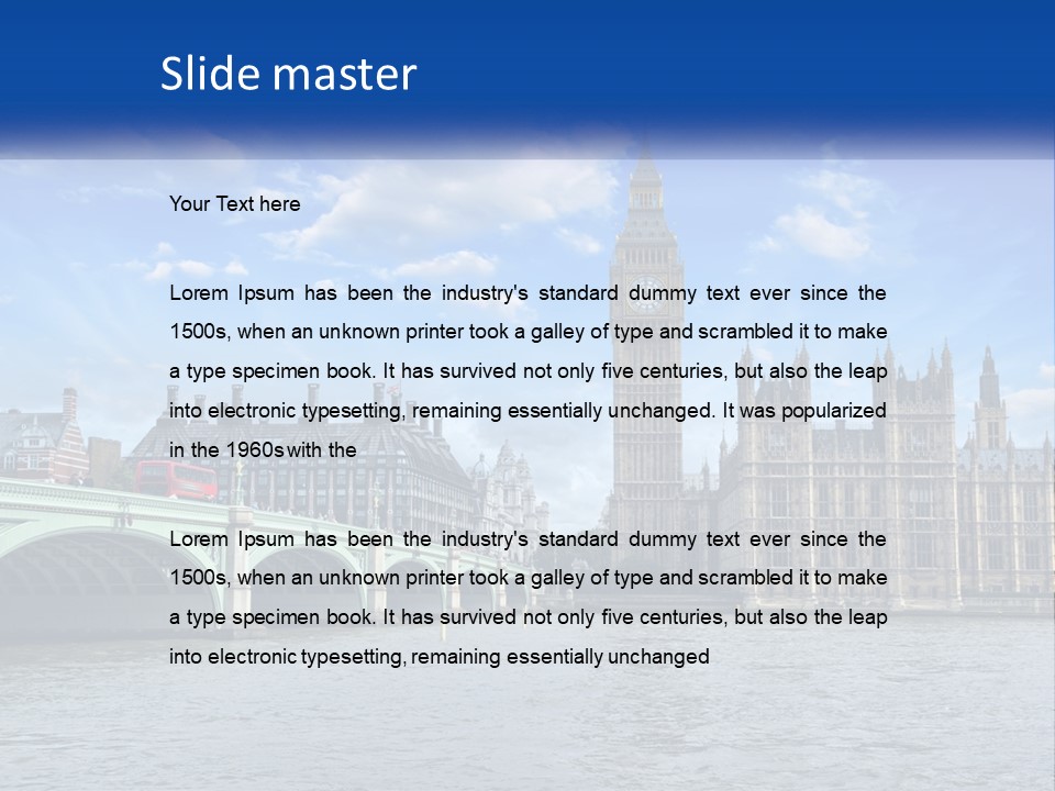 A Picture Of Big Ben And The Houses Of Parliament PowerPoint Template