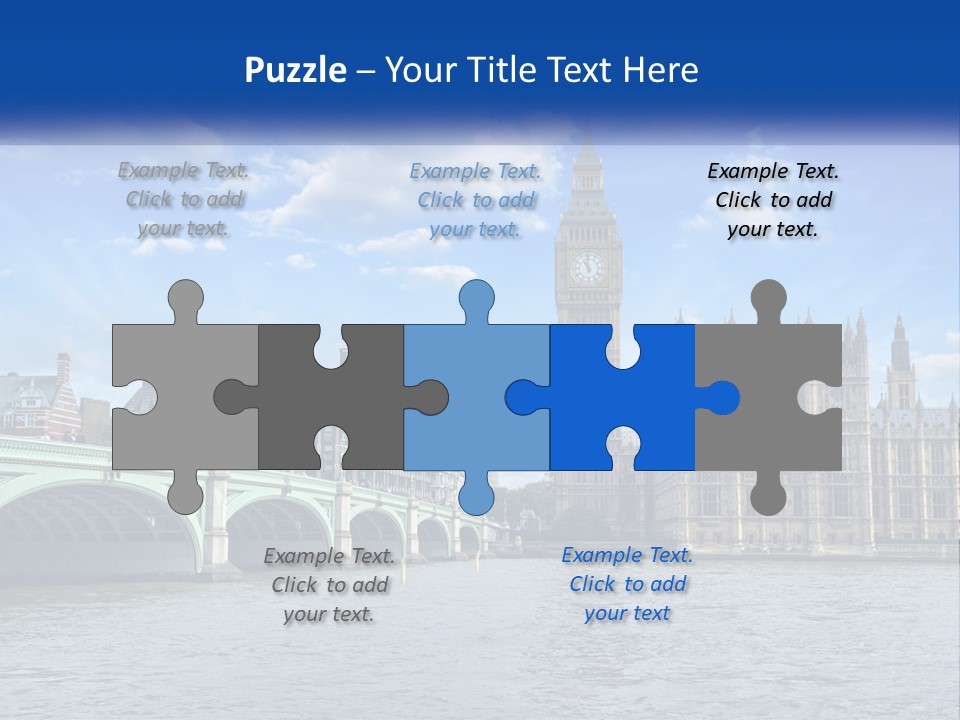 A Picture Of Big Ben And The Houses Of Parliament PowerPoint Template