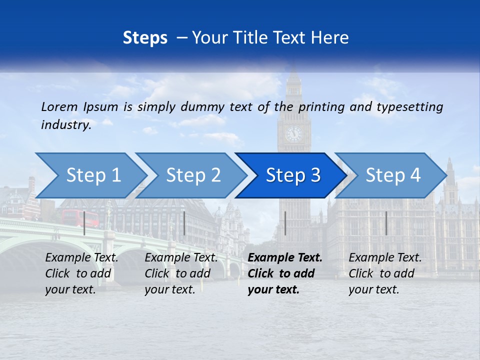 A Picture Of Big Ben And The Houses Of Parliament PowerPoint Template