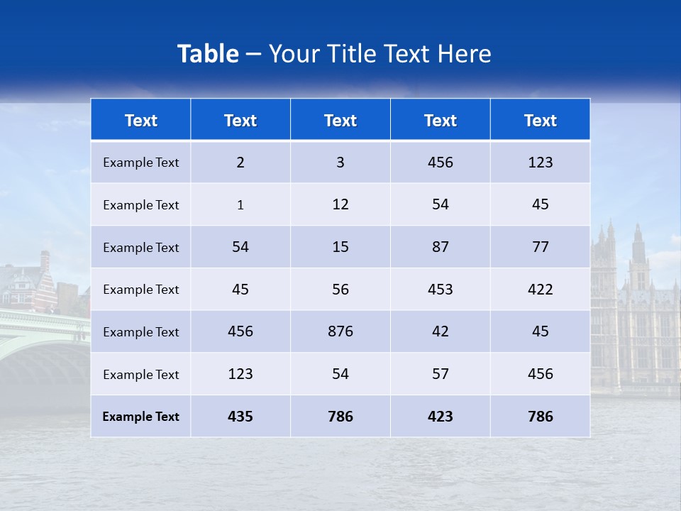 A Picture Of Big Ben And The Houses Of Parliament PowerPoint Template