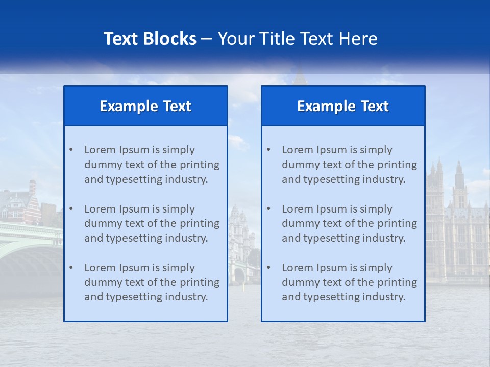 A Picture Of Big Ben And The Houses Of Parliament PowerPoint Template