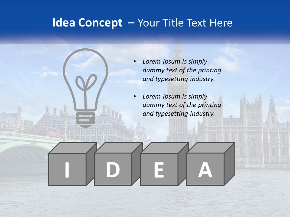 A Picture Of Big Ben And The Houses Of Parliament PowerPoint Template