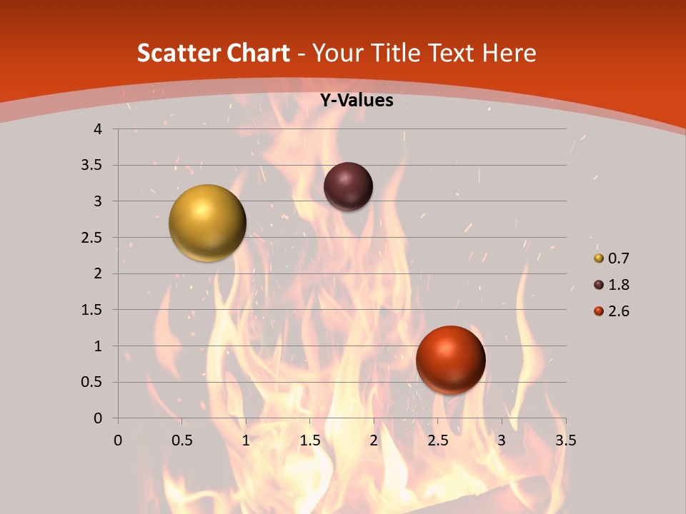 A Fire In The Dark With A Red Background PowerPoint Template