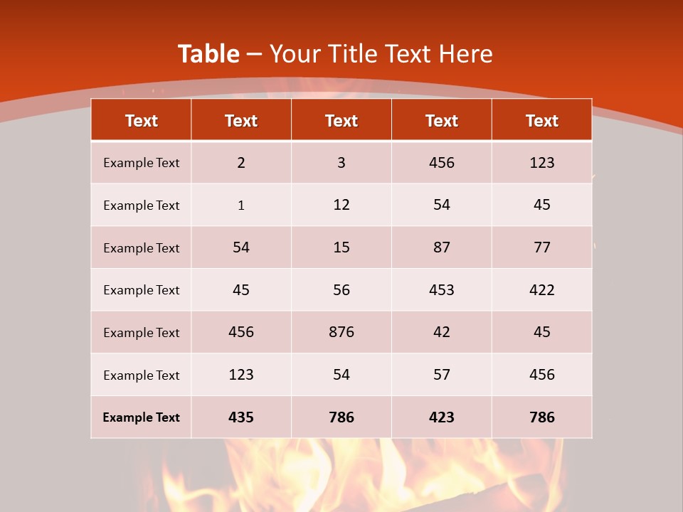 A Fire In The Dark With A Red Background PowerPoint Template